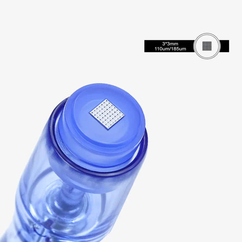 Biomaser MTS microneedling cartridge, 3x3mm, 110um/185um needles for PMU.